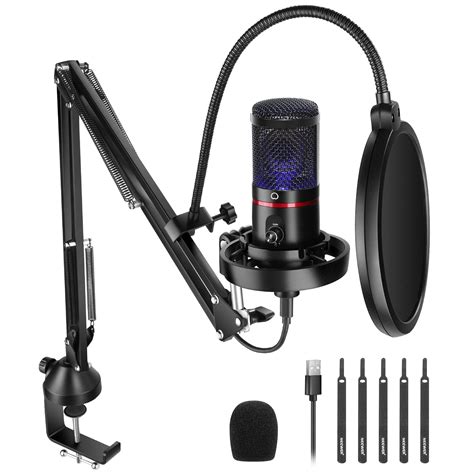 FIFINE USB Gaming Microphone Kit For PC,PS4/5 Condenser Cardioid Mic ...