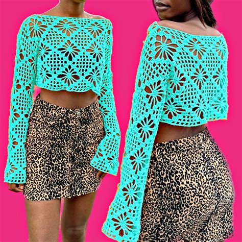 Crochet Floral Lace Top - Etsy