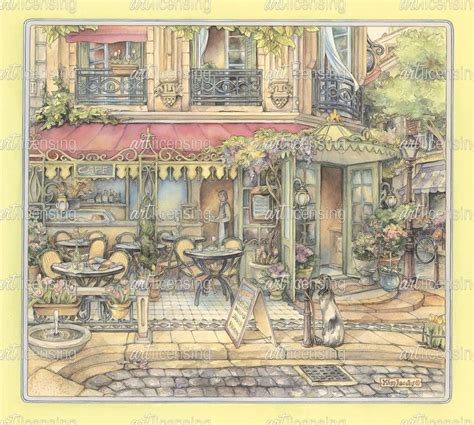 Sidewalk Cafe | Art Licensing | Cafe art, Art, Sidewalk cafe