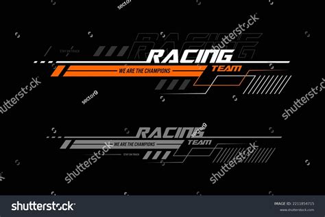 Racing Team Tshirt Design Other Uses Stock Vector (Royalty Free ...