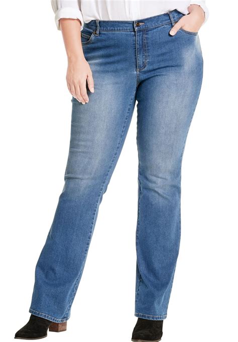 Plus Size Low-rise Stretch Bootcut Jean - Walmart.com