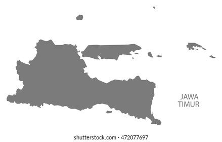 Fully Editable Detailed Vector Map Jawa Stock Vector (Royalty Free ...