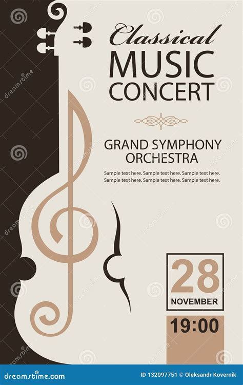 Classical Concert Poster Cartoon Vector | CartoonDealer.com #132097751