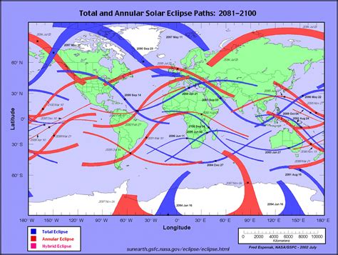 Maps of the next solar eclipses - Vivid Maps