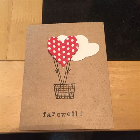 Handmade farewell card | Handmade invitation cards, Card design ...