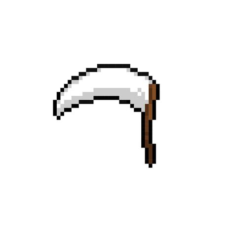 scythe in pixel art style 20577523 Vector Art at Vecteezy