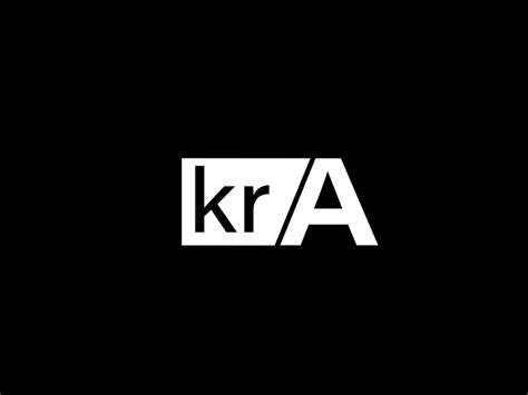 KRA Logo and Graphics design vector art, Icons isolated on black ...