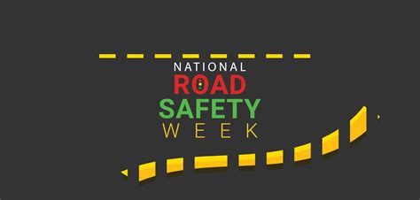 National Road safety week. Template for background, banner, card ...