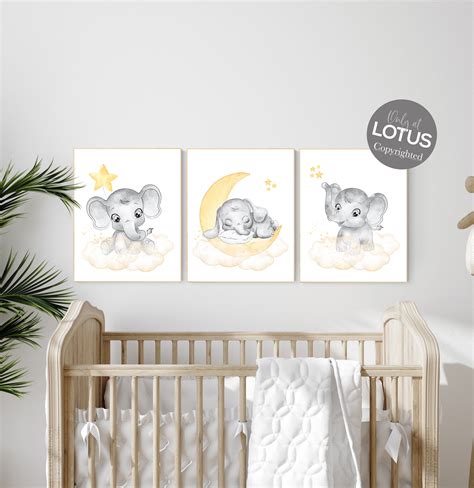 Nursery Decor Neutral Yellow Nursery Nursery Wall Art - Etsy