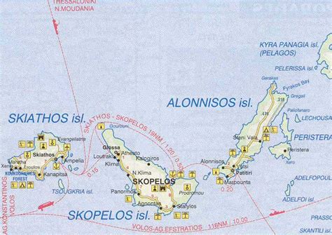 Greece. Map of Skopelos