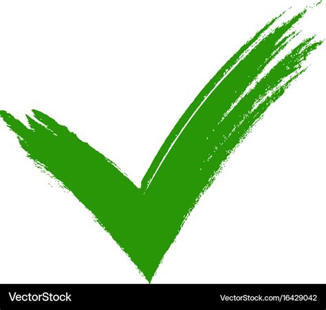 Green check mark Royalty Free Vector Image - VectorStock