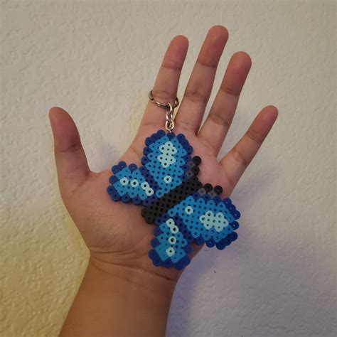 Butterfly Perler Bead Keychain - Etsy