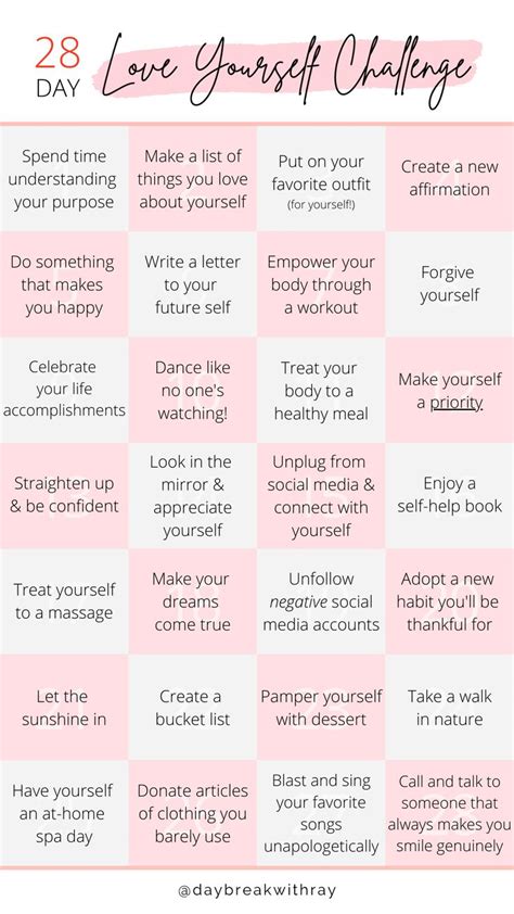 Pin on 28-Day Love Yourself Challenge