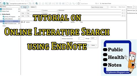 Endnote Tutorial #01: Online Literature Search Strategy - YouTube