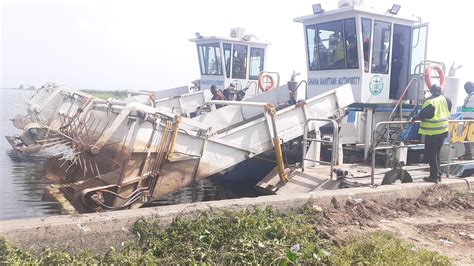 VRA receives trash skimmer vessels to remove weeds at Kpong Dam | Ghana ...