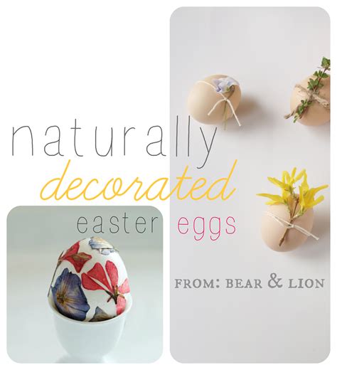 naturally decorated easter eggs