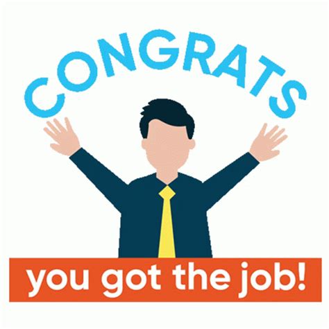 Hired New Job Sticker - Hired New Job Employed - Discover & Share GIFs