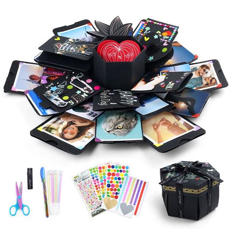 LotFancy Explosion Gift Box, DIY Surprise Photo Box, Valentines’ Day ...