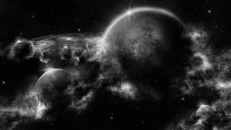 Black And White Space Art Digital Art