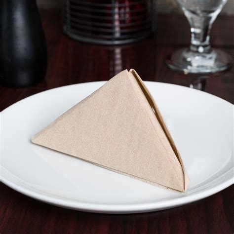 12" x 12" Natural Kraft 1/4 Fold Luncheon Napkin - 6000/Case | Luncheon ...