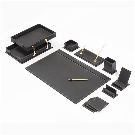 Buy MOOGCO Desk Organizers - Desk Accessories - Leather Desk Organizer ...