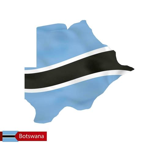 Botswana map with waving flag of country. 34030541 Vector Art at Vecteezy