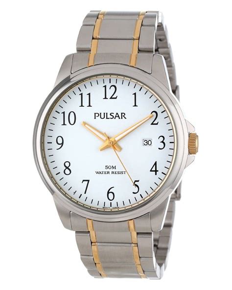 Pulsar Quartz White Dial Two-Tone Men's Watch - Pulsar - Watches