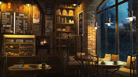 5120x2880px, 5K Free download | Cozy Coffee Shop Ambience with Relaxing ...