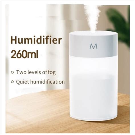 Mini Portable Air Humidifier With Essential Oils 260ml Large Capacity ...