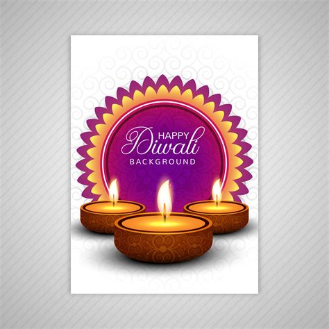 Decorative diwali greeting card template design 258231 Vector Art at ...