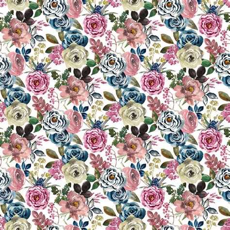 Floral Pattern Fabric, Flower Pattern Fabric, Spring Flower Fabric ...