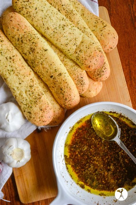 Keto Italian Garlic Breadsticks with Easy Dipping Sauce