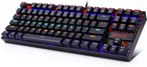 Redragon K552 Rainbow KUMARA Tastiera meccanica Gaming TKL per Windows ...