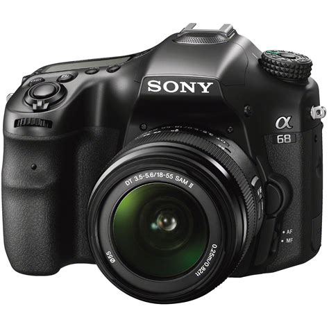 Sony a68 Alpha DSLR Camera with 18-55mm Lens B&H Photo Video