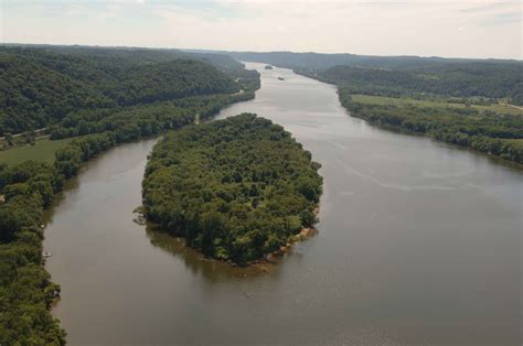 Free picture: aerial, Ohio, river, islands, wilderness, refuge