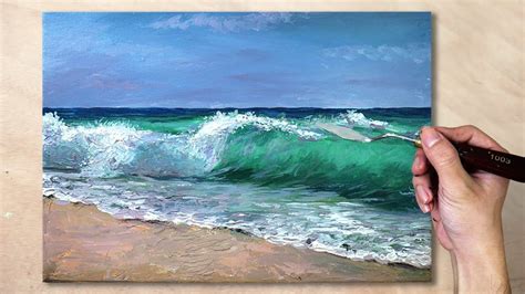 Peindre une vague hyperréaliste - YouTube Seascape Paintings Acrylic ...