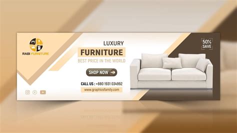 Furniture Shop Web Banner Ads Design - Photoshop Tutorial | Banner web ...