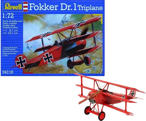 Revell 04116 Fokker DR. 1 Triplane 1:72 Scale Unbuilt/Unpainted Plastic ...