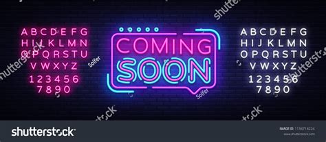 Coming Soon Neon Sign Vector Coming Stock Vector (Royalty Free ...