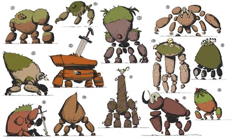 Algunos Golems | Cartoon character design, Fantasy character design ...