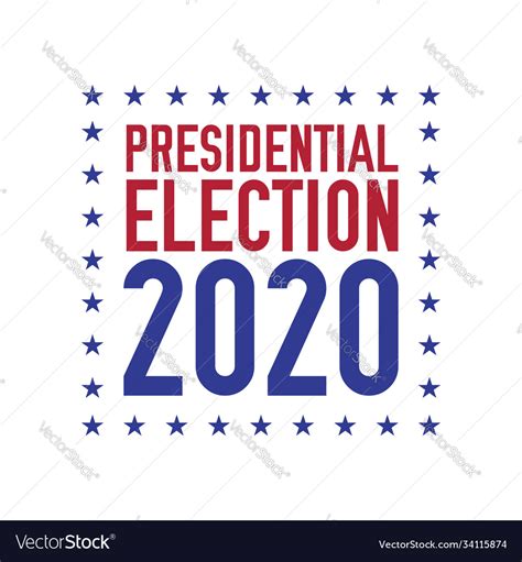 Presidential election 2020 emblem design Vector Image