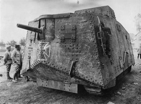 WW1 German A7V tank, unknown date [4217x3117] : r/HistoryPorn