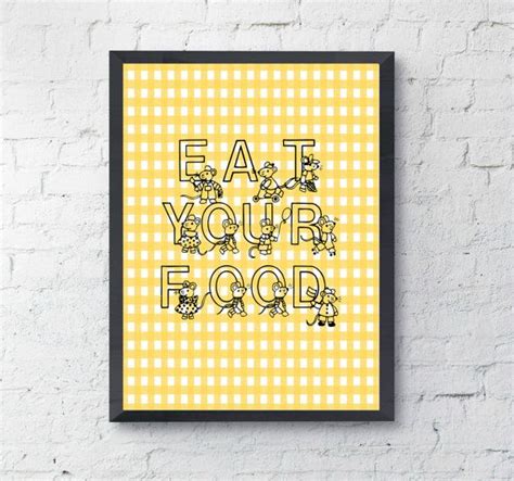 Nursery Yellow Print Kids Wall Art Download by VeganArtByTafida (mit ...