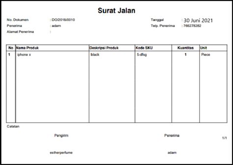 Contoh Surat Laporan Pengiriman Barang Dunia Belajar - Riset