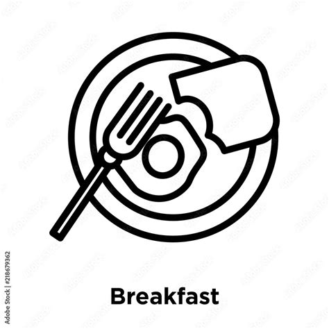 breakfast icon isolated on white background. Modern and editable ...