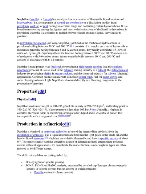 Naphtha | Petroleum | Oil Refinery