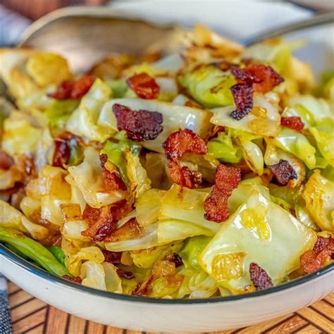 Pan Fried Cabbage with Bacon and Onions Recipe | Recipe Cart