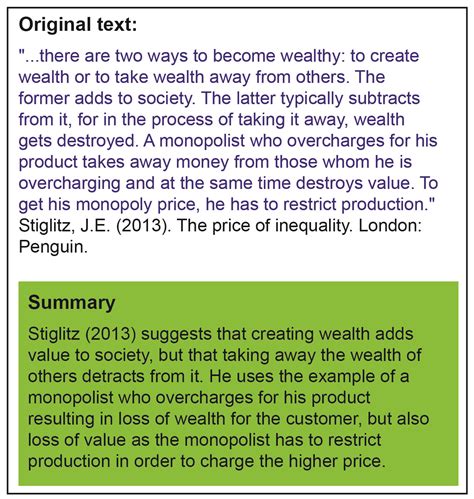 Summary example - Paraphrasing, quoting and summarising - LibGuides at ...