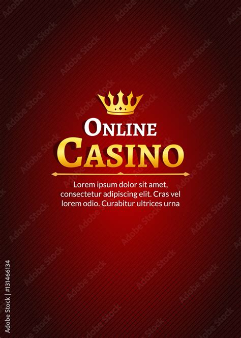 Casino logo template poster. Online Casino background design Stock ...