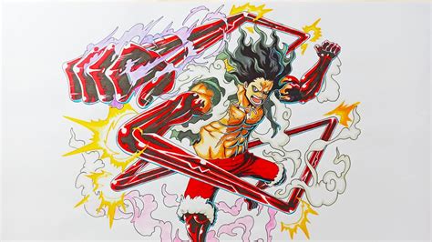 Drawing Luffy Gear 4-SnakeMan-From One Piece - YouTube